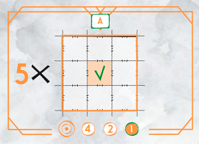 Draw at least 5 spaces in the central area of your board.
